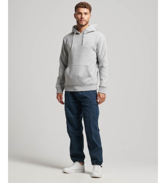 Superdry Sweatshirt com capuz e logtipo Cinzento essencial