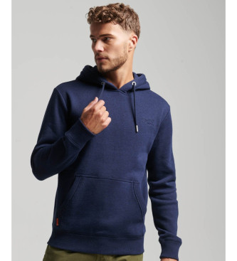 Superdry Sweat  capuche avec logo Essential en bleu marine