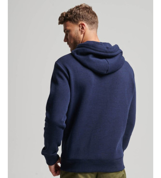 Superdry Sweat  capuche avec logo Essential en bleu marine