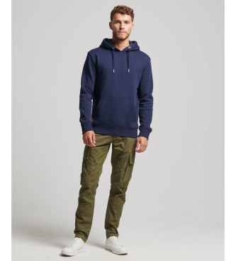 Superdry Sweat  capuche avec logo Essential en bleu marine