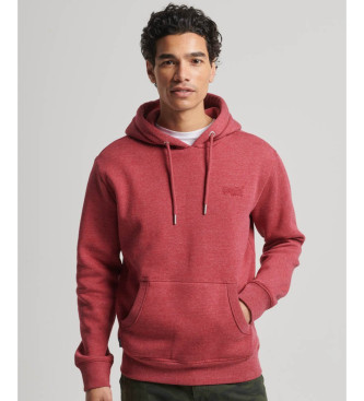 Superdry Sweatshirt com capuz e logtipo Essential vermelho