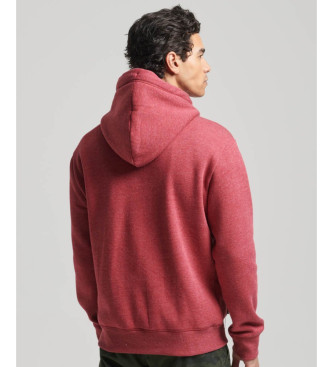 Superdry Sweatshirt com capuz e logtipo Essential vermelho