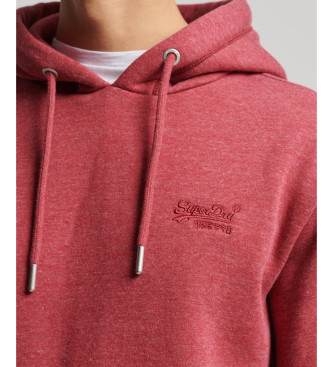 Superdry Sweatshirt com capuz e logtipo Essential vermelho