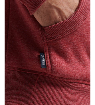 Superdry Sweatshirt com capuz e logtipo Essential vermelho