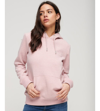 Superdry Mikina s kapuco z logotipom Essential pink