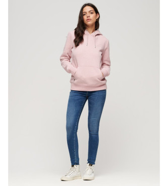 Superdry Hoodie mit Logo Essential rosa