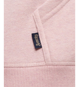 Superdry Sudadera con capucha y logotipo Essential rosa