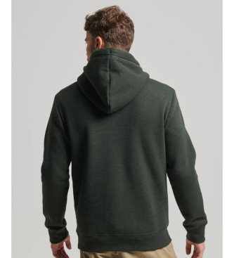 Superdry Hooded sweatshirt with logo Essential green