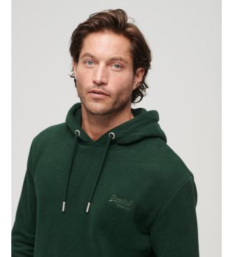 Superdry Hooded sweatshirt met logo Essential groen