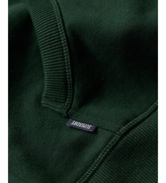 Superdry Mikina s kapuco in logotipom Essential green