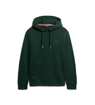 Superdry Sudadera con capucha y logotipo Essential verde