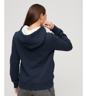 Superdry Hooded sweatshirt met metallic Luxe navy logo