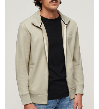 Superdry Sudadera con cremallera y logotipo Essential Ub  beige