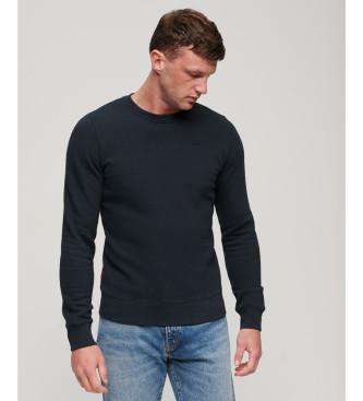 Superdry Sweatshirt med rund hals och logotyp Essential navy