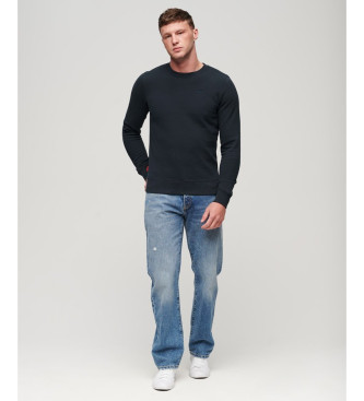 Superdry Sweatshirt med rund hals och logotyp Essential navy