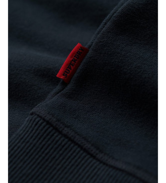 Superdry Sweatshirt med rund hals och logotyp Essential navy