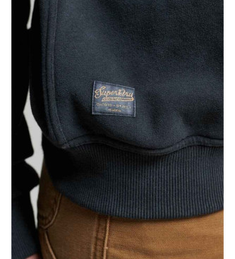 Superdry Felpa nera con logo metallizzato Luxe