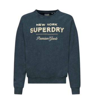Superdry Felpa nera con logo metallizzato Luxe