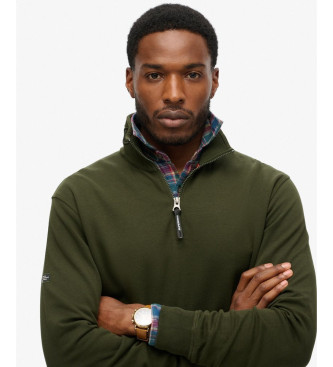Superdry Half-zip sweatshirt with logo Utility green