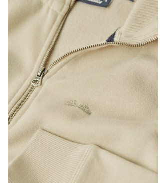 Superdry Essential beige half zip sweatshirt