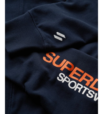Superdry Lstsiddende sweatshirt Sportswear navy