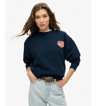 Superdry Workwear marineblaues Sweatshirt in loser Passform