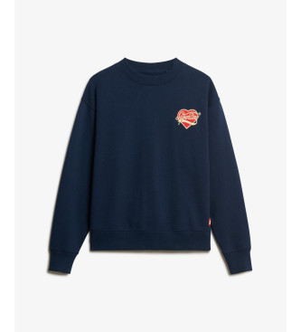 Superdry Workwear navy sweatshirt med ls pasform