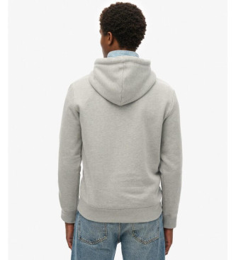 Superdry Felpa grigia vintage Heritage dalla vestibilit rilassata