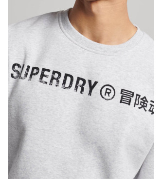 Superdry Sweatshirt mit Rundhalsausschnitt und grauem Workwear Vintage-Logo