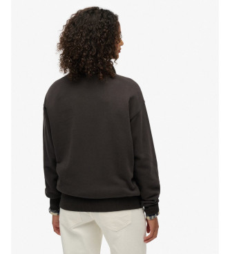 Superdry Sweatshirt Verschnertes Vintage Logo schwarz