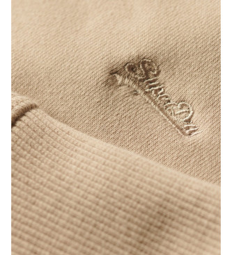 Superdry Essentieel Logo beige sweatshirt