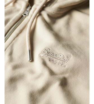 Superdry Essential Logo Sweatshirt Zipper beige