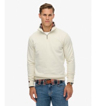 Superdry Moletom Essential Logo Henley branco sujo