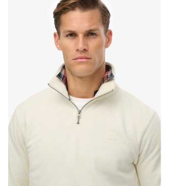 Superdry Moletom Essential Logo Henley branco sujo