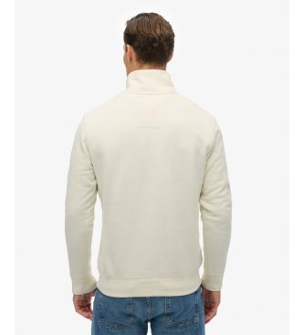 Superdry Moletom Essential Logo Henley branco sujo
