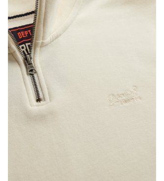 Superdry Moletom Essential Logo Henley branco sujo