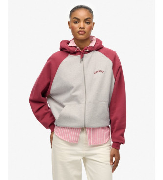 Superdry Essential Logo OSZ Raglan Sweatshirt rot