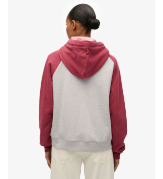 Superdry Essential Logo OSZ Raglan Sweatshirt rot