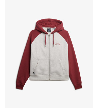 Superdry Essential Logo OSZ Raglan Sweatshirt rot