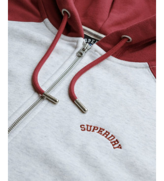 Superdry Essential Logo OSZ Raglan Sweatshirt rot