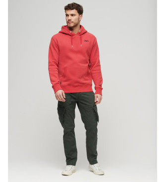 Superdry Bluza z logo Essential czerwona