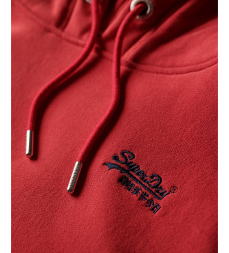 Superdry Sweatshirt com logtipo essencial vermelho