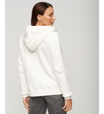 Superdry Essential Logo Zip Sweatshirt white