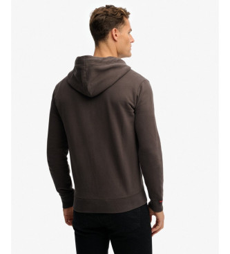 Superdry Bluza Essential Logo Zip w kolorze ciemnoszarym