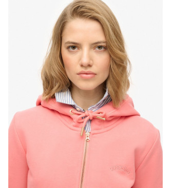 Superdry Essential Logo Zip Sweatshirt pink