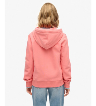 Superdry Essential Logo Zip Sweatshirt pink