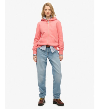 Superdry Essential Logo Zip Sweatshirt pink