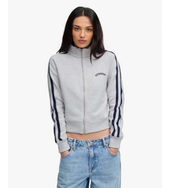 Superdry Sudadera Essential Logo Zip Track gris