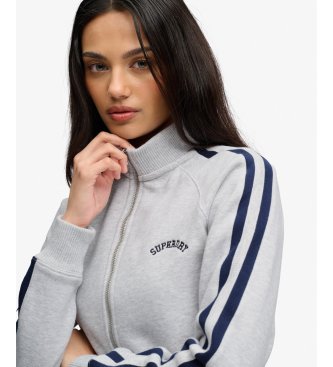 Superdry Sudadera Essential Logo Zip Track gris