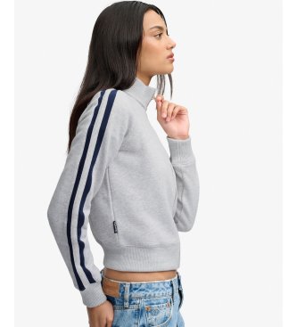 Superdry Sudadera Essential Logo Zip Track gris